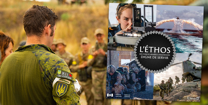L'ethos de la CAF - Trusted to Serve (La confiance au service) - couverture de la publication avec une image du personnel militaire