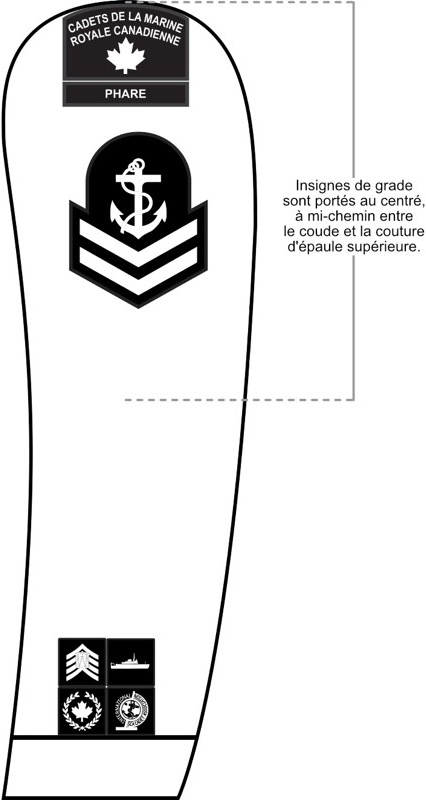 Cadets de la Marine - manche gauche