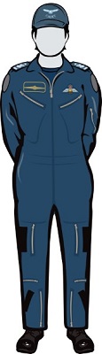 Air uniform - C5B Flight suit with elemental blue t-shirt