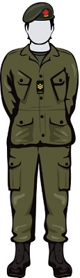 Army uniform - C5 FTU with elemental olive green t-shirt and shirt