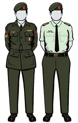 Army uniform – C3 uniform with tie, jacket optional