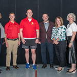 Co-champions avec des représentants de la CCMTGC, de Partenaires santé, de United Way et de Centraide lors du lancement de la CCMTDN 2024.