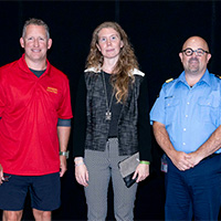 Welcoming the Canadian Coast Guard to National Defence and the NDWCC; Michelle Snowden, MGen Luc Girouard, Raphaëlle Robidoux, David Musseau and Don Neville.