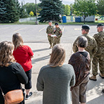 LCol Jack Nguyen addressing CFB Shilo to kick of the National Defence Workplace Charitable Campaign (NDWCC) by helping to raise awareness about charitable causes that are impacting their local community.
