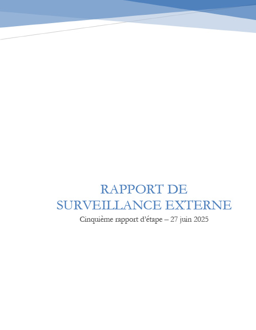 Rapport de surveillance externe – Cinquième rapport d’étape - Le 27 juin 2025