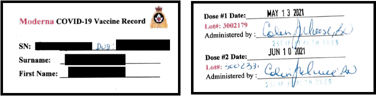 Accepted Canada-wide as legitimate proof of vaccination