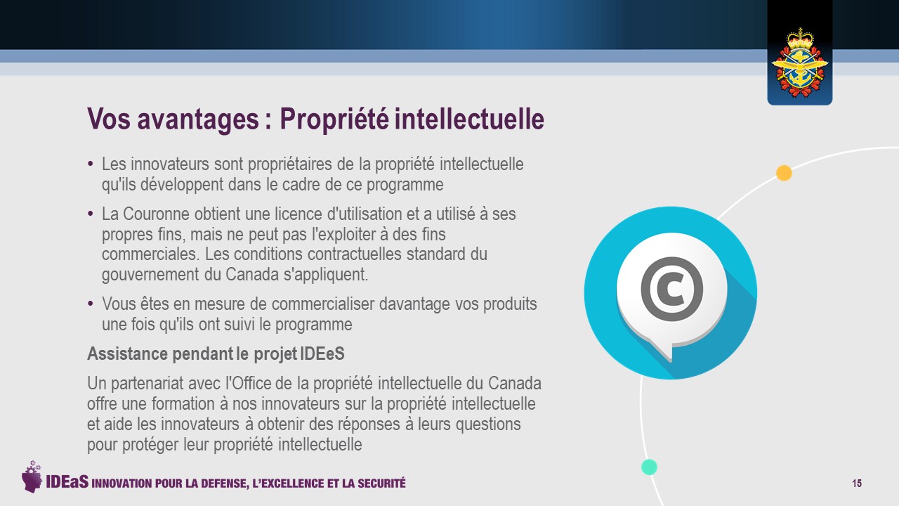 Vos avantages : Propriété intellectuelle