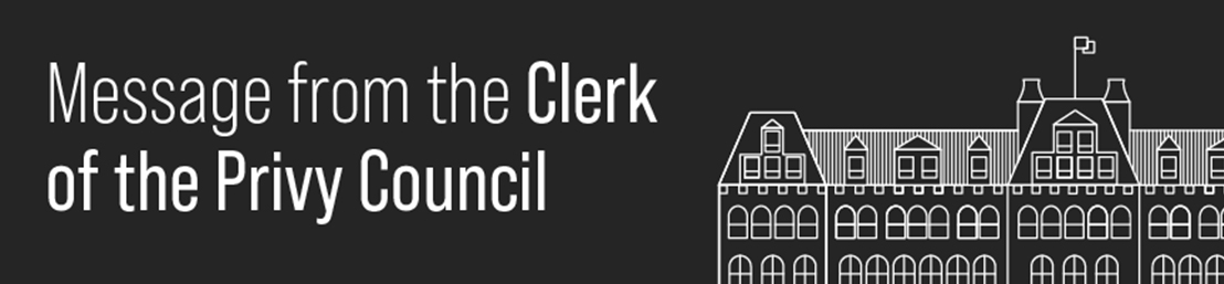 Message from the office of the Clerk of the Privy Council