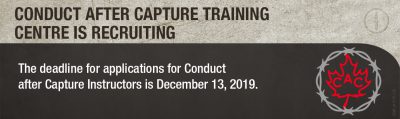 Conduct after Capture Training Centre is recruiting - Canada.ca
