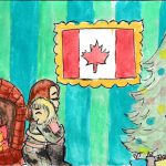 Olivia Chen (Age 12): A mother finally coming home to her daughter and her family for christmas, after a long trip.