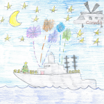 Adelle Hircock (Age 8): Canadian Armed Forces celebrating Christmas away from home and loved one. Brave men and women spend their lives making Canada and the world a safer place. The new CSC ships and cyclones will help the Canadian Armed Forces protect Canada.