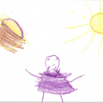 Aubrey Elliott (Age 5) I was looking for my sandwich, it was too bright and then it blew away. I was very hungry.