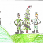 Brett Hetherington (11 ans) : L’arbre représente le Canada et les soldats protègent le pays.