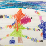 Camille Dube (5 ans) : Mon arbre de Noël est magique et protège nos militaires, car les militaires nous protègent en tout temps. Merci pour cela et joyeux Noël!