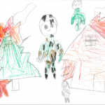 Ceilidh Berthiaume (7): Soliders helping people evacuate from a forest fire.