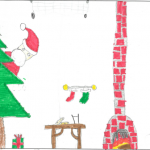 Clive Ross (11): Santa is using excellent use of cover while observing cookies because hes suspicious its trapped or rigged.