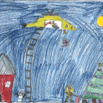 Dakota Palermo (9 ans) : Les militaires offrent des cadeaux aux enfants et aux adultes. Un hélicoptère largue des cadeaux et des jouets à tous les enfants. Il y a aussi un arbre de Noël. L’une des femmes militaires attrape les cadeaux et les dépose tout doucement.
