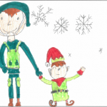 Emily Jane Laing (10): Soldier helps elves bring Christmas joy.