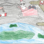 Emma Lavoie (8 ans) : Tous les jours, les membres des FAC contribuent à la sécurité du Canada au niveau national et international. Le jour de Noël ne fait pas exception : les militaires canadiens au sein du NORAD escortent le père Noël dans sa distribution de cadeaux.