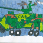 Gavin Conway (10 ans) : J’ai choisi ce concept parce que j’ai pensé : Pourquoi ne pas créer un véhicule blindé, un VBL?