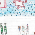 Grace James (9): Canadian soldiers bringing presents to children of troops deployed overseas.