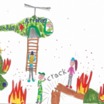 Leanne St-Maurice (9): Military going to support fire fighters and helping through forest fires. The army helps for forest fires. It makes me feel like what happened in Alberta. In christmas time things could happen! The army is here to help!