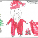 Olivia Montgomery (7): Santa.