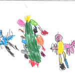 Quinn Palermo (5): CAF members help decorate a Christmas tree.