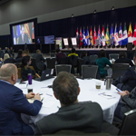 Ian Shugart, Clerk of the Privy Council, delivered opening remarks for the conference, addressing more than 700 participants in the plenary room on February 13.