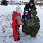 After arriving at Bell Island, our teams got straight to work, and even had a surprise for the younger residents of the island: treats! Lots of snow-clearing and wellness checks later, here are a few images from their trip! Credit: 1st Battalion, The Royal Newfoundland Regiment