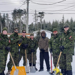 After having to use his window to exit his home, and his bathtub to store excess snow, this resident was relieved to have The Royal Newfoundland Regiment come to assist with clearing safe access. Credit: 1st Battalion, The Royal Newfoundland Regiment