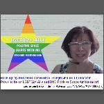 Name: Laura-Lee Balkwill – Rank: Senior Advisor, Community Management/Diversity & Inclusion, Directorate Workforce Programs and Services, DGWD, HR-Civ – Caption: Rocking my new video conference background for Pride Month. Proud to be an LGBTQ2+ Ally and DND Positive Space Ambassador! – Background reads: LGBTQ2+ Ally, positive space starts with me, stronger together at DND