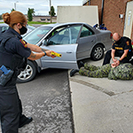 Les membres de l’Unité de la Police militaire à Kingston (Ontario) munis d’arme à impulsion s’entraînent conformément aux pratiques policières normalisées
