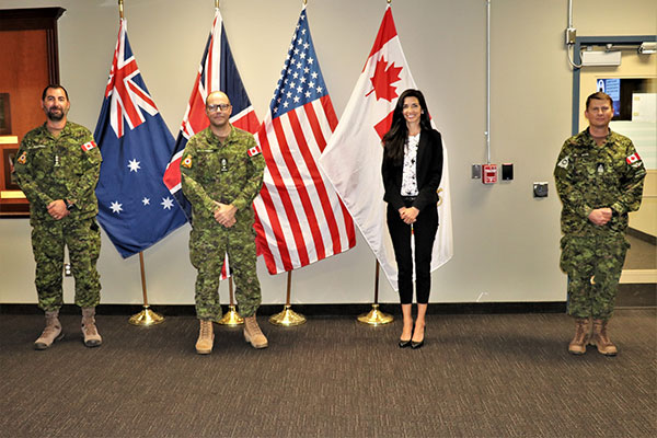 Colonel Danny Pomerleau, Major-General Mike Wright, Ms. Christine Kennedy, Chief Warrant Officer (CWO) Jason Ritchie