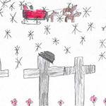 Graham McCallum (7): This picture is about rememberance day. The crosses are to remember the solders who died to save our contry.