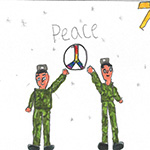 Naïma Douillard (9): Soldiers big or small helped to make peace, even on holidays like Christmas. But they still are heros!