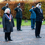 Canadian personnel join French officials during the Jura Region Remembrance Ceremony at Lons-le-Saunier, France, on November 11, 2021. Photo by Cpl Brad Upshall.