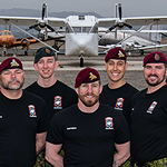 The 2022 Canadian Armed Forces Parachute Team, the SkyHawks!<br>Photo: Corporal Jessey Gagné