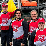 The 2023 RMC Varsity Club Sailing Team (from L to R): OCdt Spencer Talerico, NCdt Mikhael Zavala Thyer, OCdt Willem Quist, NCdt Jamie De Lachevrotière-Martin, and NCdt Justin Norman.