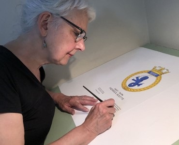 Calligrapher Yolande Lessard