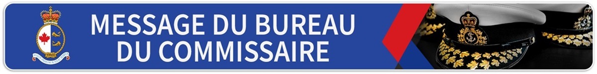Message du bureau du commissaire