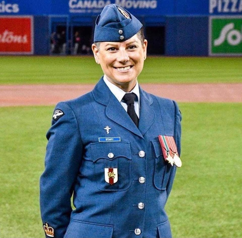 Toronto Blue Jays honorary “bat girl” at the Mother’s Day Salute