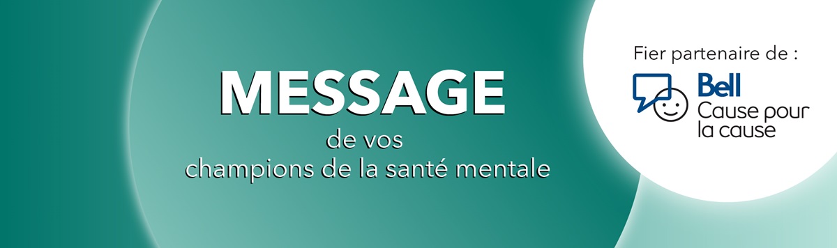 Un message des champions de la santé mentale de l’Équipe de la Défense