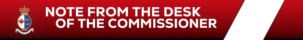 Note from the Desk of the Commissioner