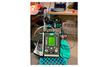 A portable ventilator and oxygen delivery system are prepared for use in a remote medical facility during Arctic operations.