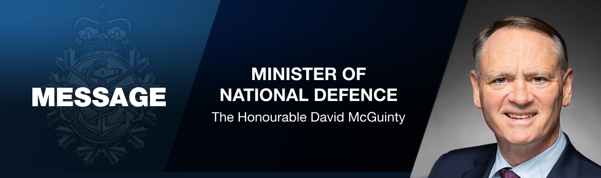 Message from the Minister of National Defence