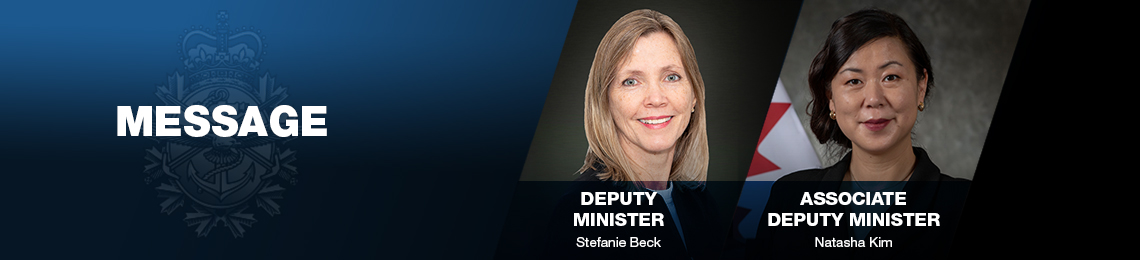 Message from the Deputy Minister and the Associate DM