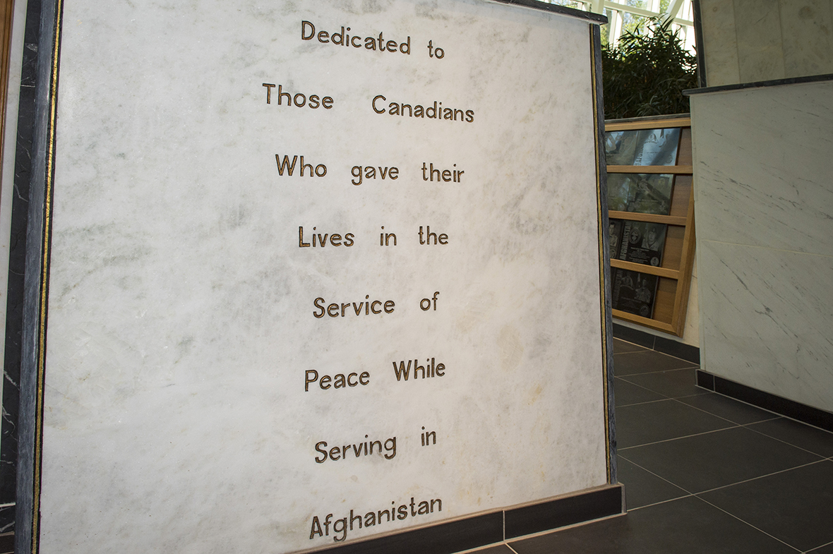 Salle commémorative de l’Afghanistan (Carling) à Ottawa (Ontario) le 12 juin 2019.Crédit photo: Caporal Lisa Fenton, Services d'imagerie de l'Unité de soutien des Forces canadiennes (Ottawa), © 2019 DND-MDN Canada.
