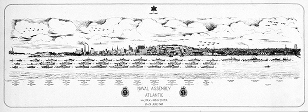 The naval assembly in Halifax for Canada’s Centennial in 1967.