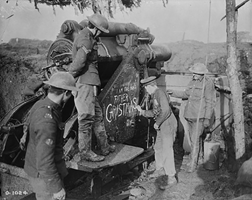 A heavy howitzer on the Somme.